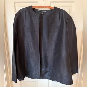 Elegant Black Women's Silk Jacket Linda Allard Ellen Tracy